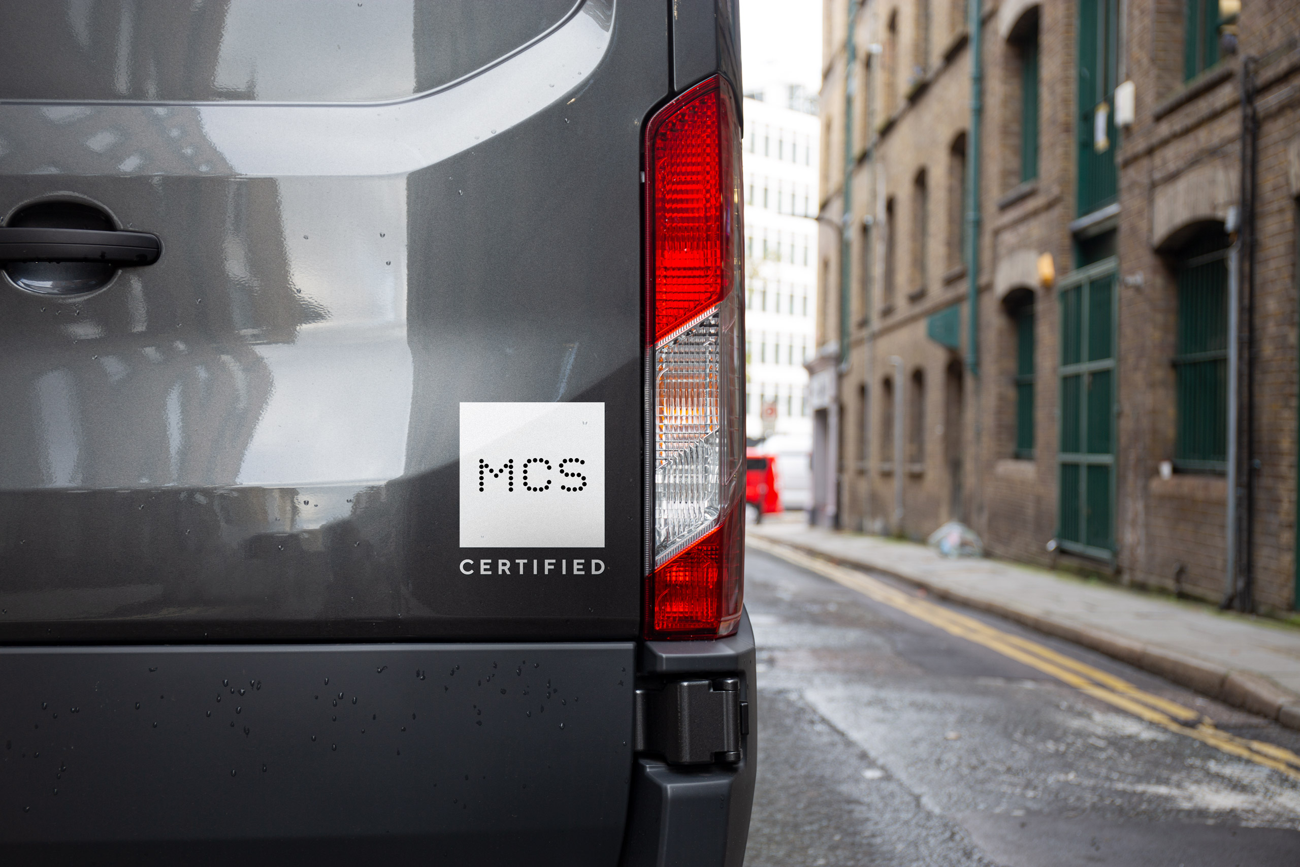 Van with MCS certified mark.