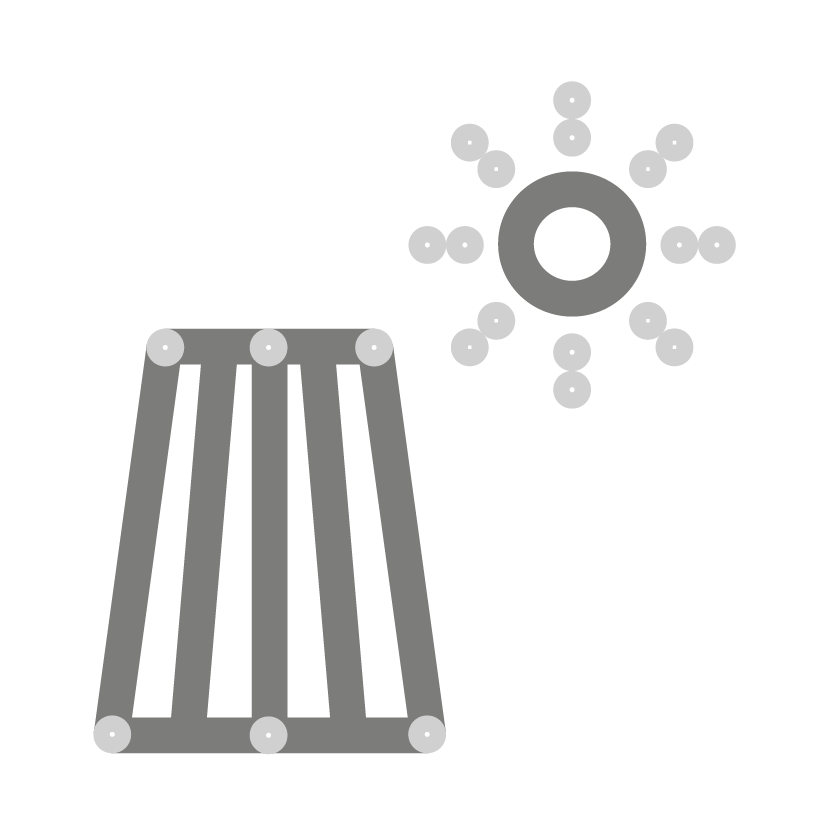 Solar heating icon.