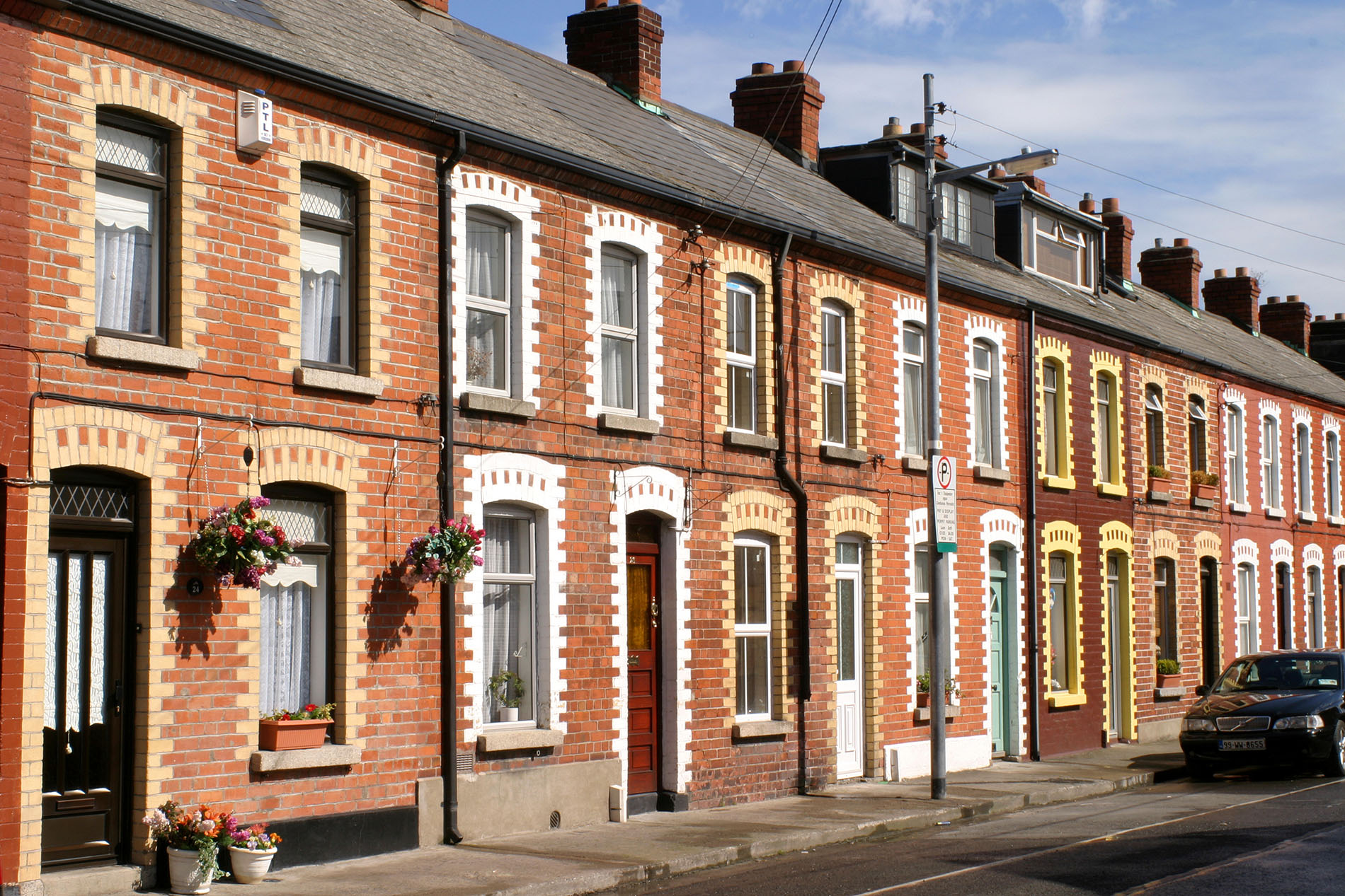 Row of terraced houses.